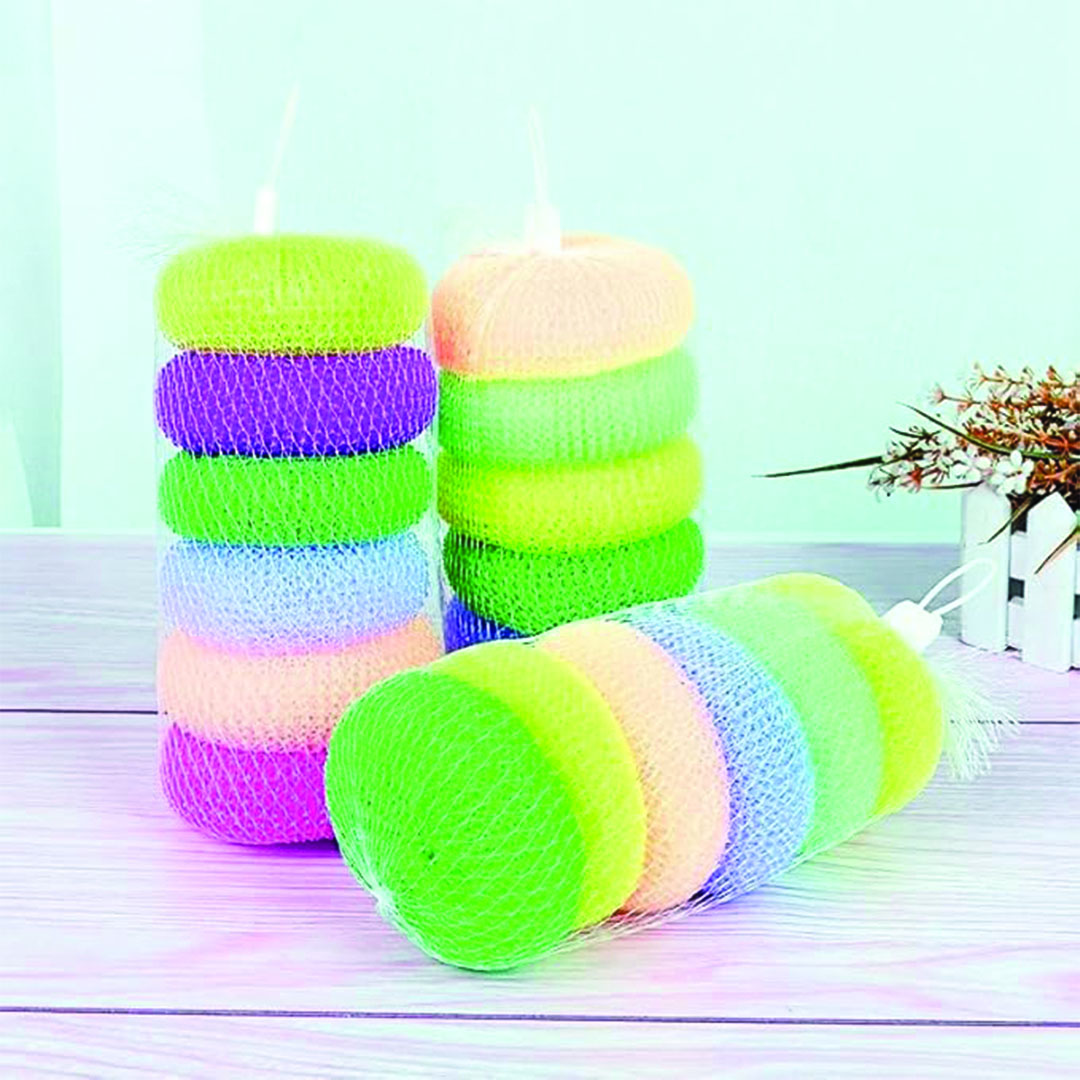 ليفة غسيل المواعين - 5 قطع - متعدد الألوان