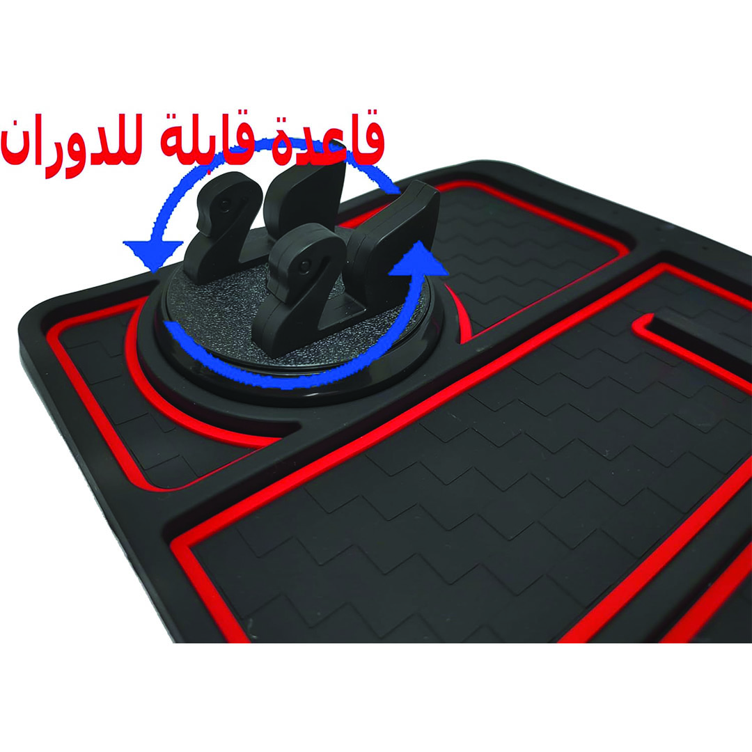 بادة تابلوة سيليكون مضادة للانزلاق للسيارة - أسود