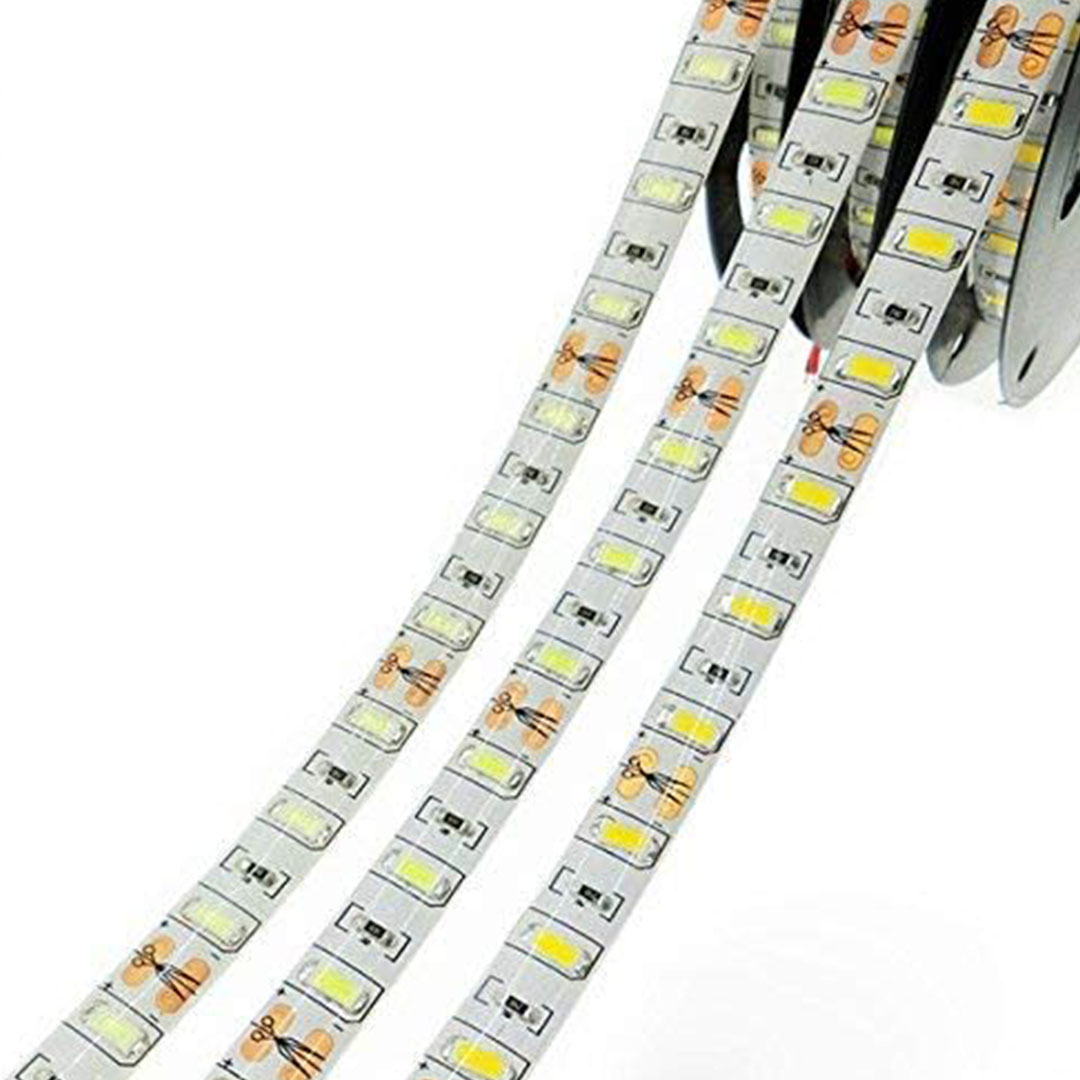 شريط إضاءة مرن مقاوم للماء - 5 متر - 12 فولت - أبيض