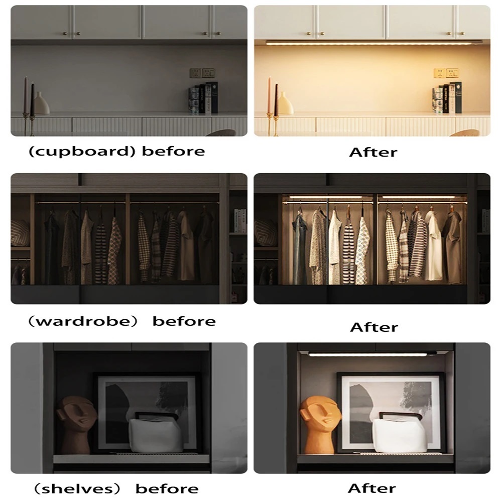 اضاءة خزانة LED لاسلكية قابلة للشحن - 30 سم