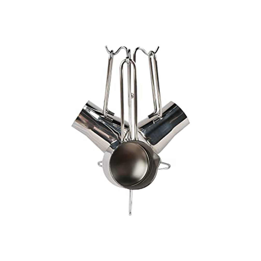 طقم كنكة قهوة تركي استانلس - ٣ قطع