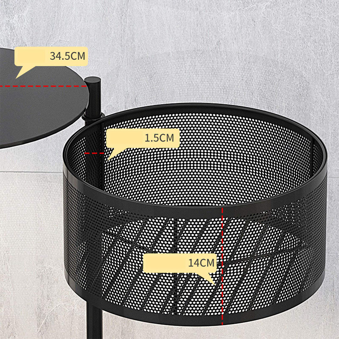 رف تخزين معدني دوار من 4 طبقات