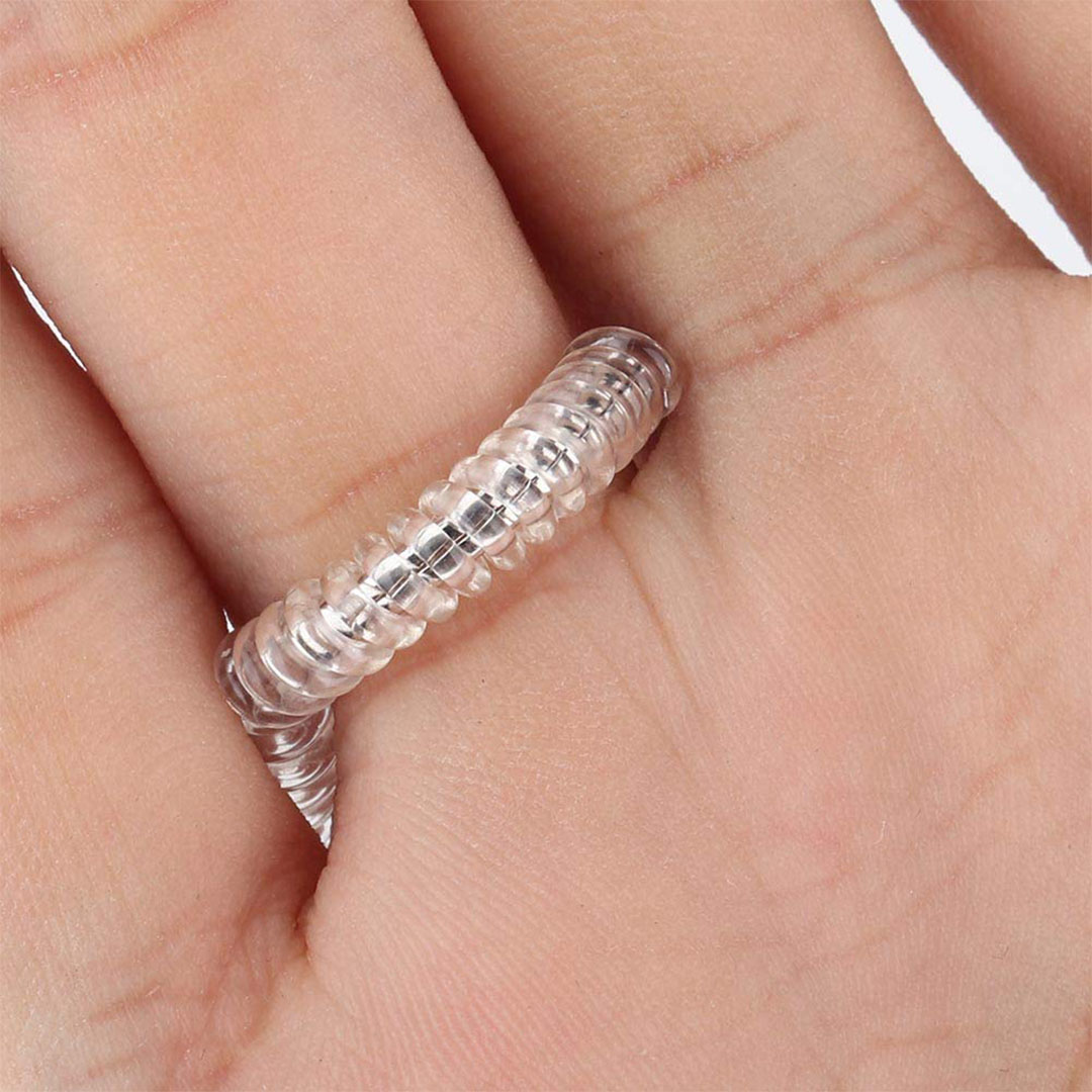 اداة ضبط حجم المجوهرات الشفافة - 4 قطع