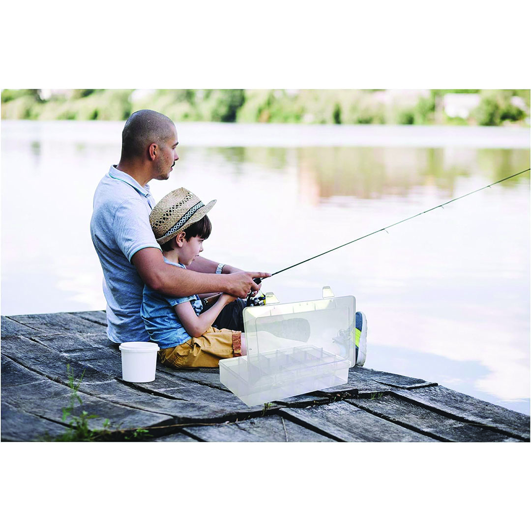 صندوق تخزين للأعمال اليدويه - 10 قسم - شفاف