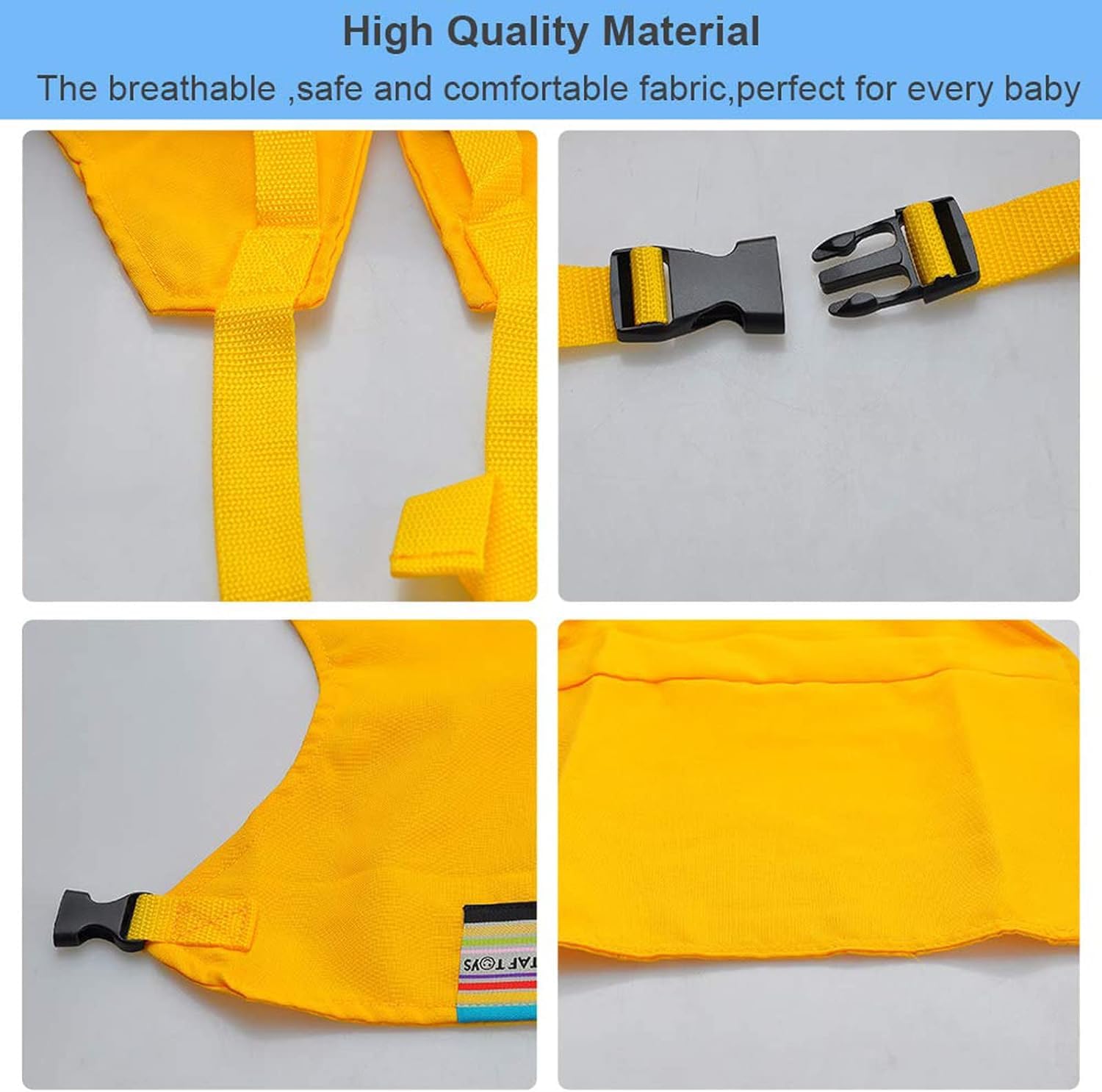 حزام تثبيت الاطفال علي الكرسي - أصفر