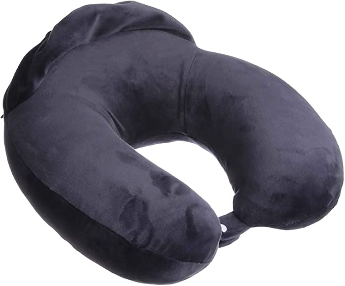 Foam Neck Travel Pillow - Dark Grey