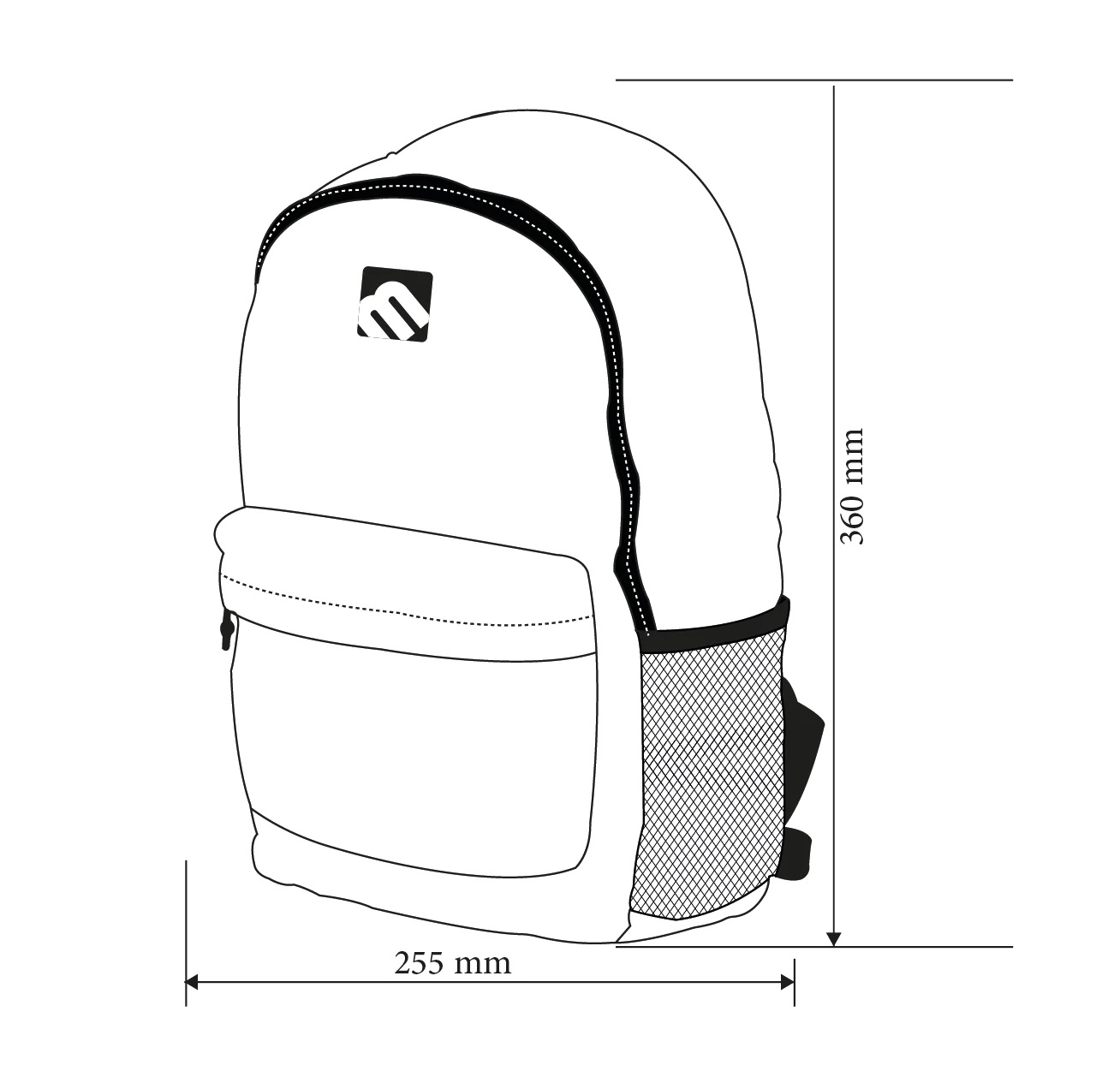 شنطة ظهر للجنسين - رمادي غامق
