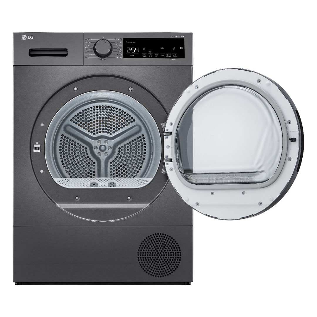 مجفف ملابس ال جي تحميل امامي - 8 كجم - فضي غامق - RH80T2SP7RM