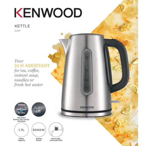 ZJM11.000SS غلاية كهربائية - 1.7 لتر - فضي