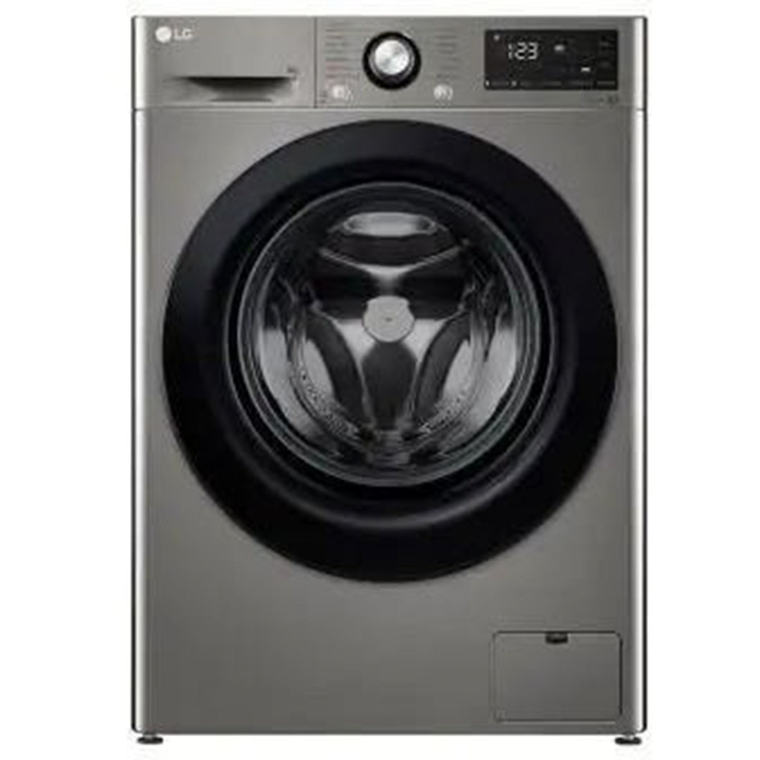 غسالة ملابس ال جي تحميل امامي شاشة ديجيتال - كجم 9 - فضي - F4R3VYG6P