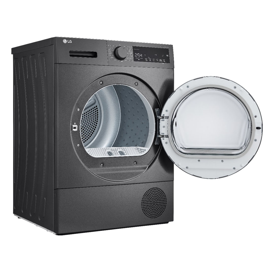 مجفف ملابس ال جي تحميل امامي - 8 كجم - فضي غامق - RH80T2SP7RM