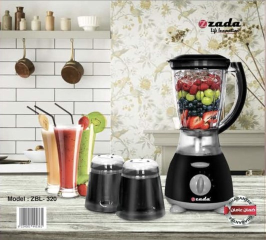 ZBL-320 خلاط كهربائي - 1.5 لتر - أسود