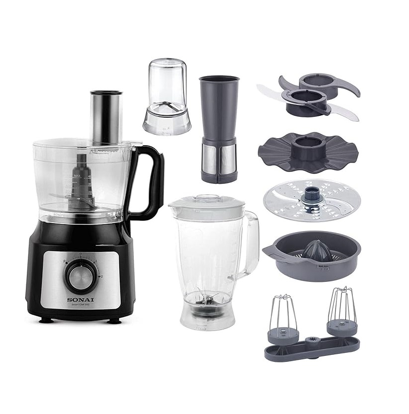 SH-5800 محضر طعام كهربائي سوناي - 800 وات - أسود/فضي