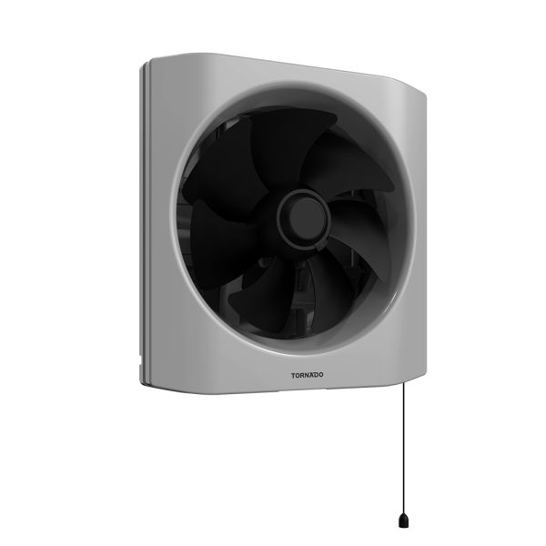 TVH-25BG شفاط حمام تورنيدو - 25 سم - أسود/رمادي