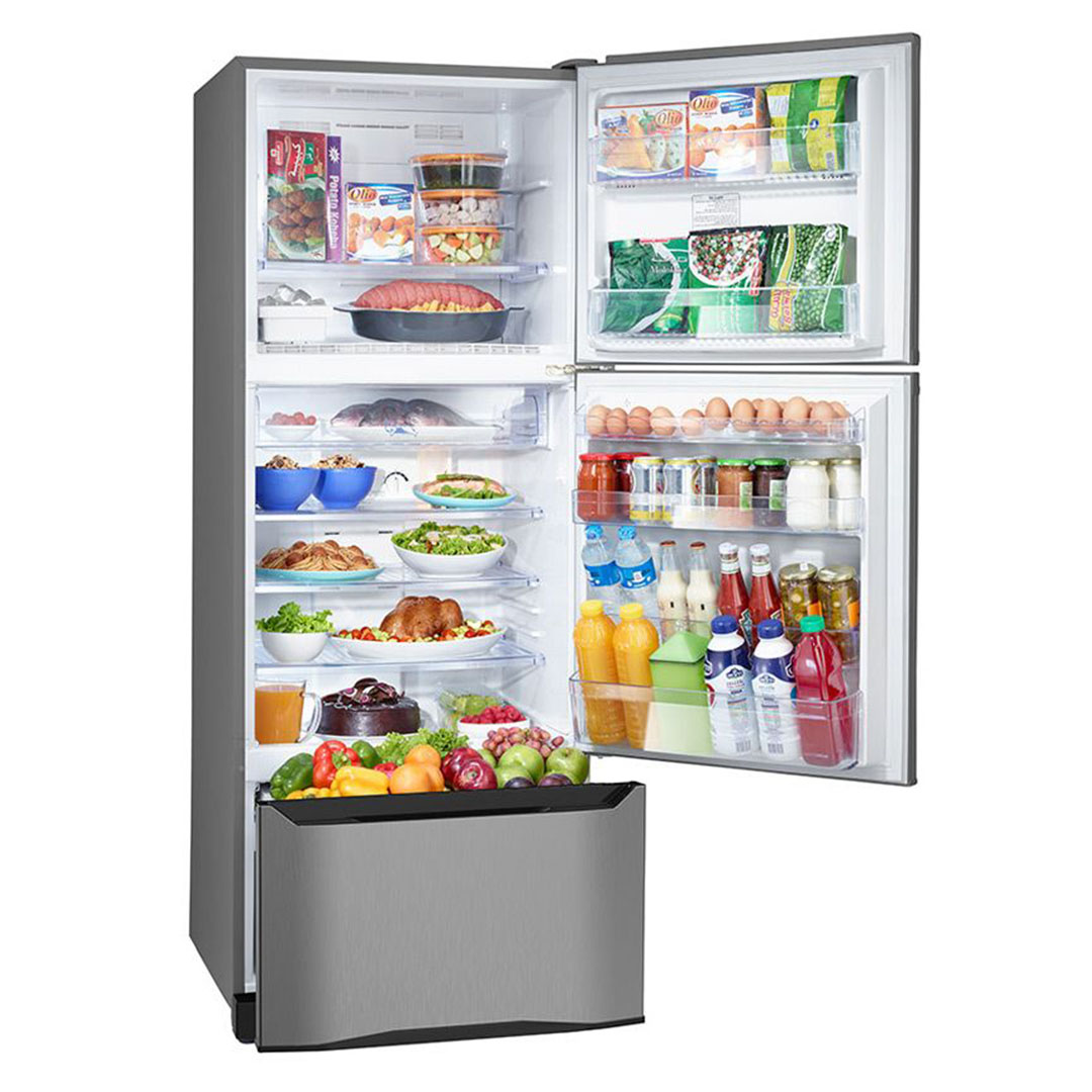 ثلاجة تورنيدو نوفروست - 351 لتر - 3 أبواب - رمادي - RF-45FT-DST