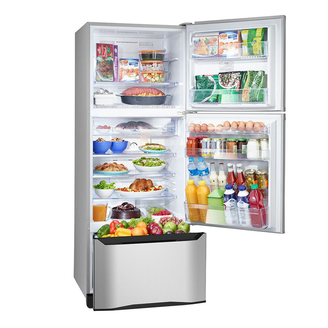 ثلاجة تورنيدو نوفروست - 3 أبواب - 351 لتر - فضي - RF-45FT-SL