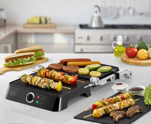 بلاك أند ديكر ماكينة صنع الساندوتشات - 1400 وات - أسود - CG 1400-B5