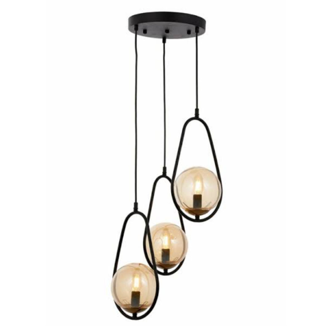 نجفة بلور كمثرى - أسود