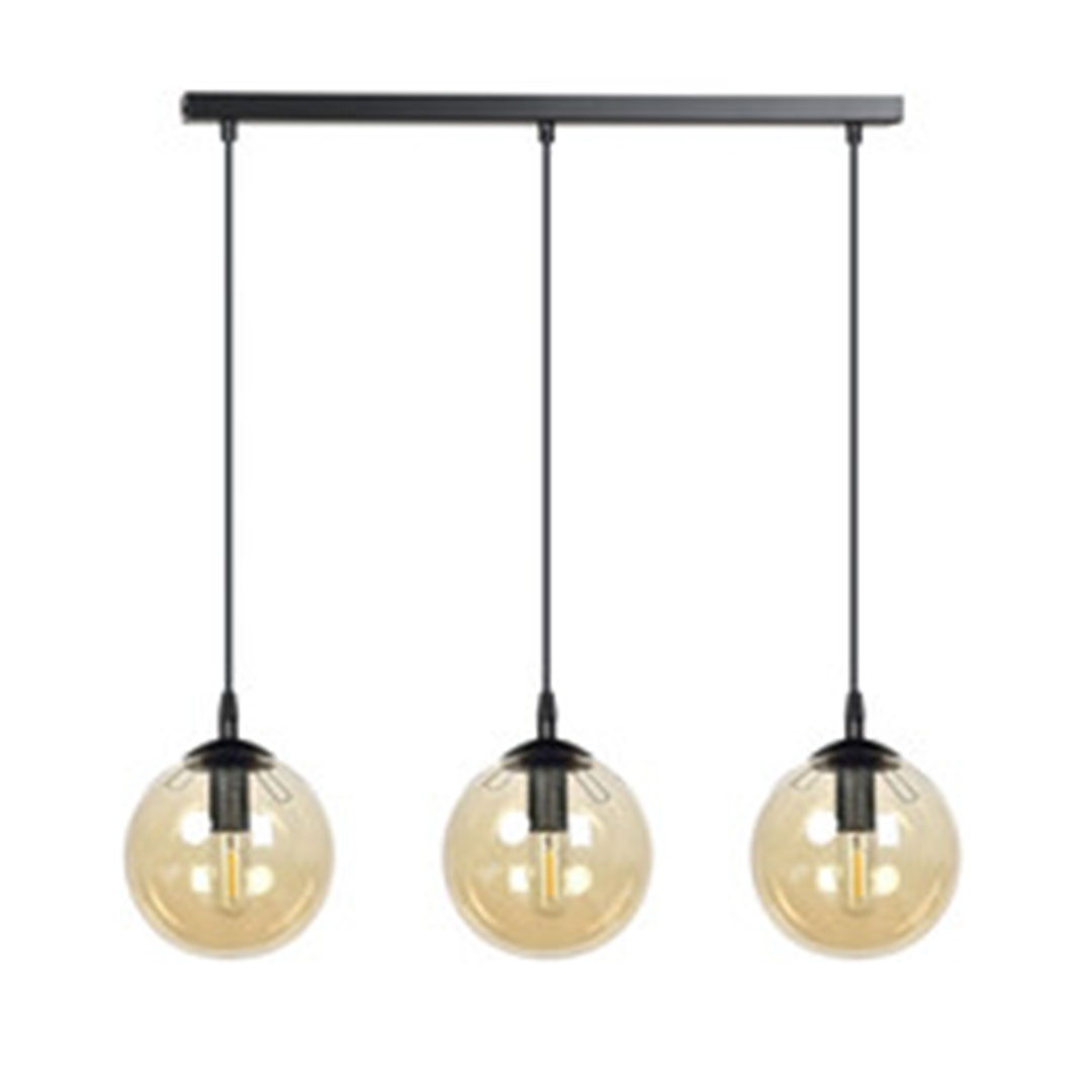 نجفة رولا ثلاثية مسطرة - أسود