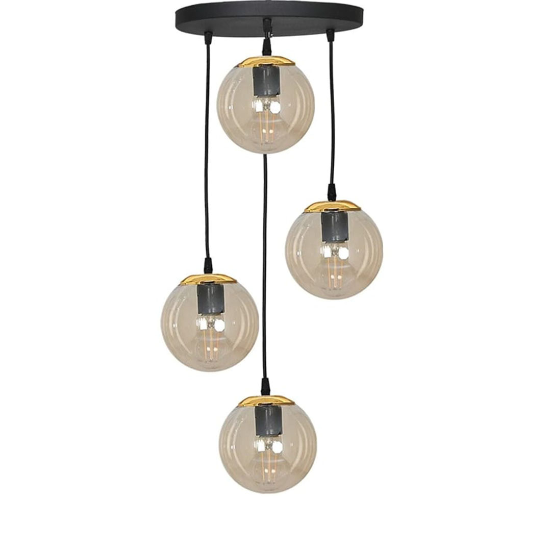 نجفة رولا رباعية - ذهبى/أسود