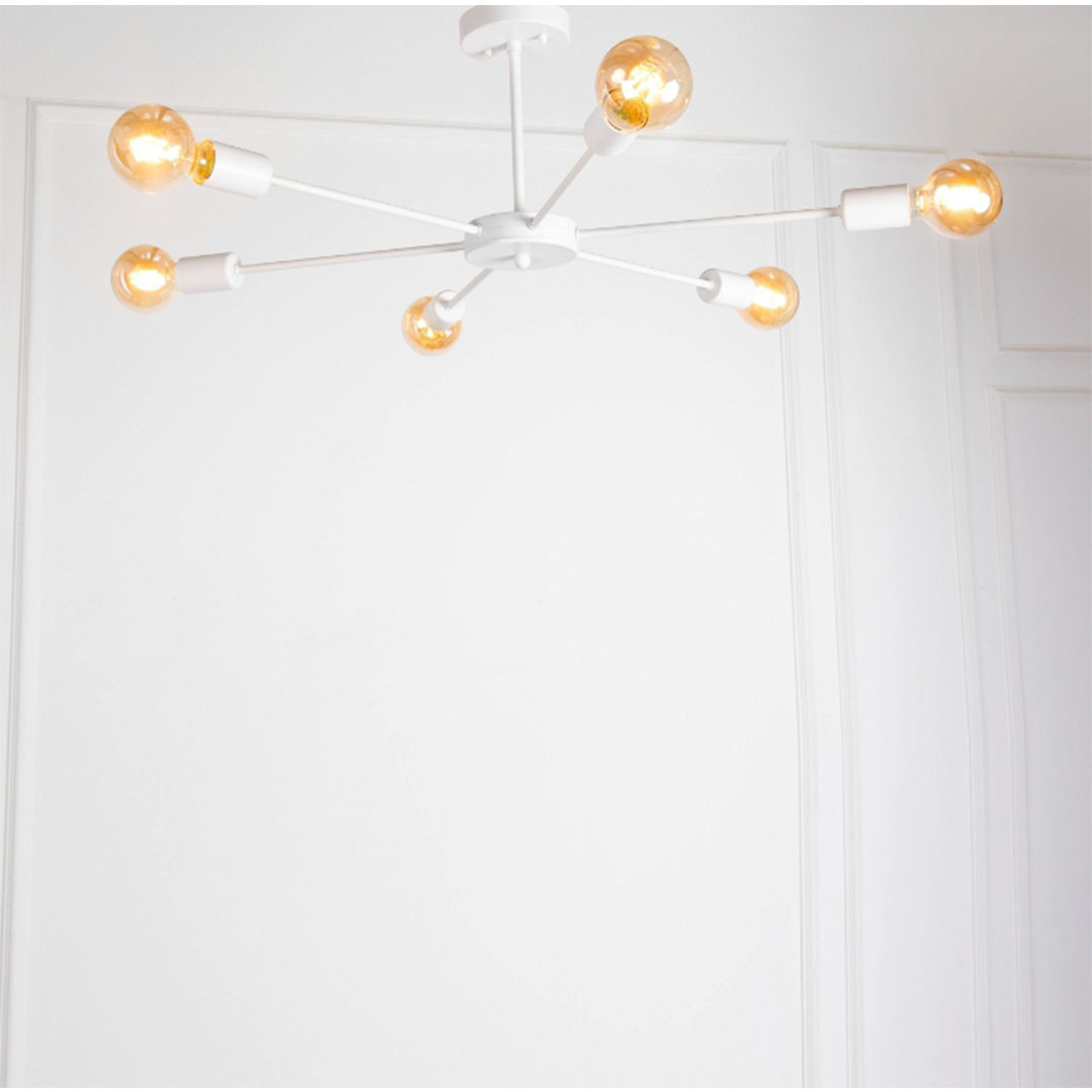 نجفة بيانو سداسية - أبيض