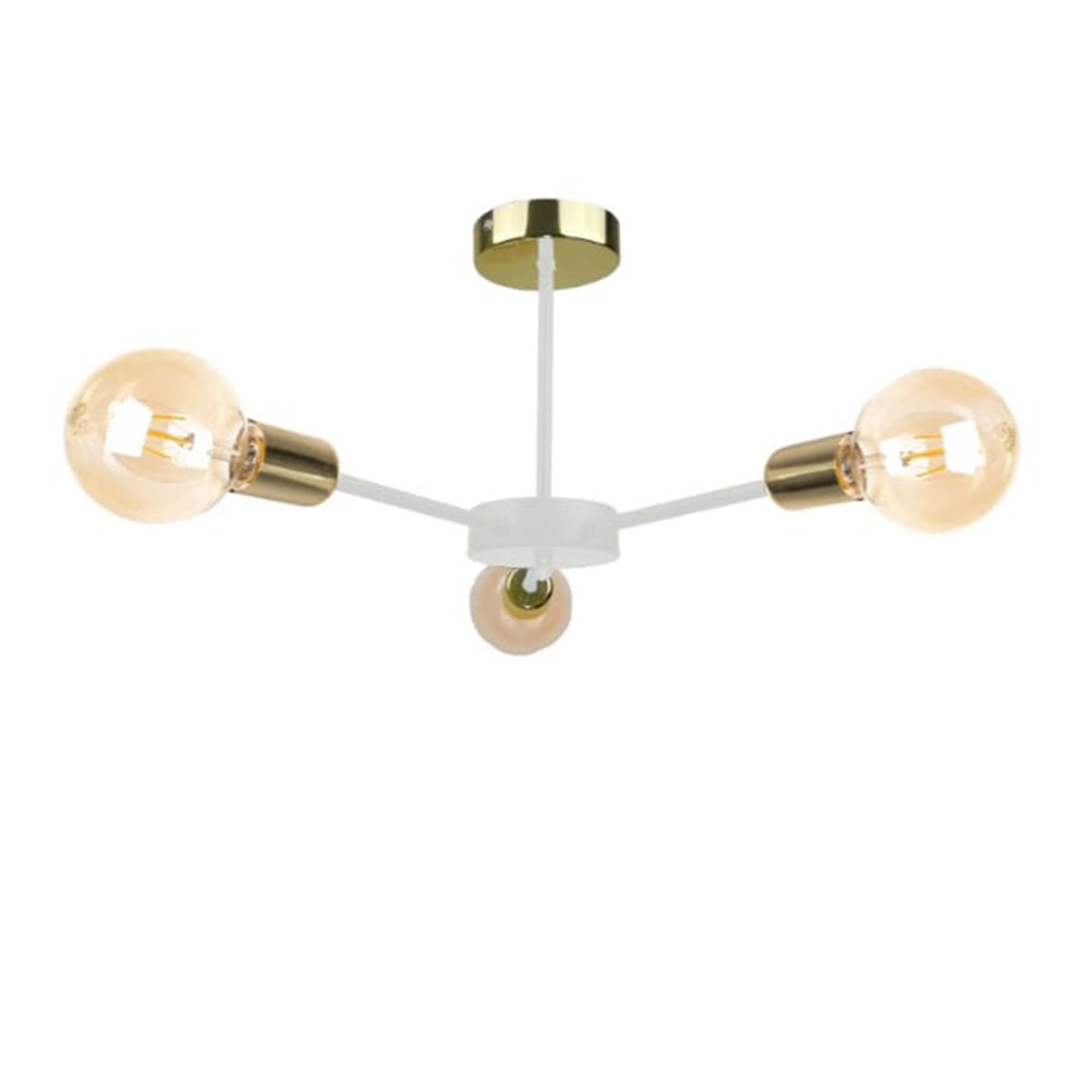 نجفة بيانو ثلاثية - ذهبى/أبيض