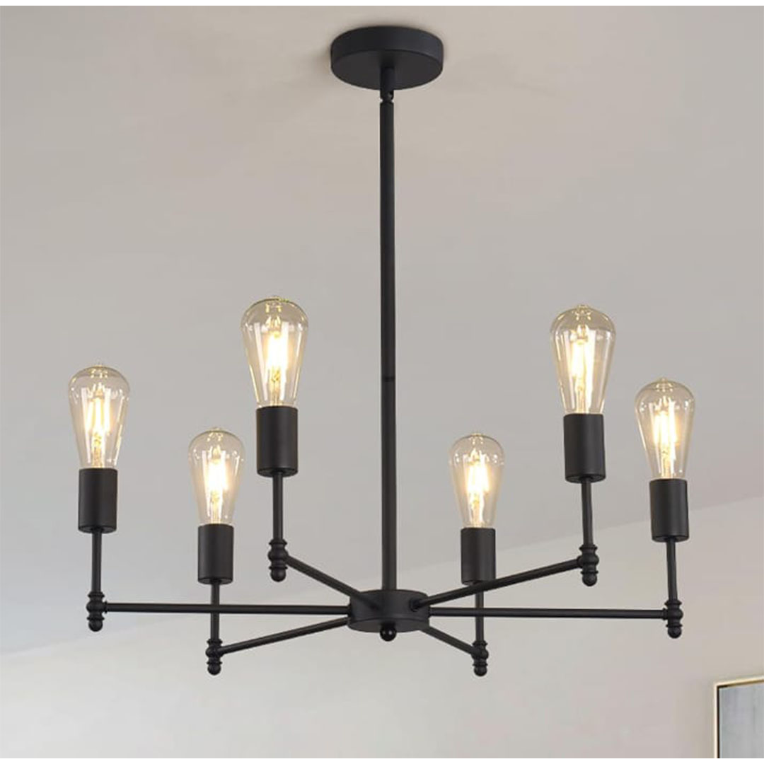 نجفة لامة سداسية - أسود