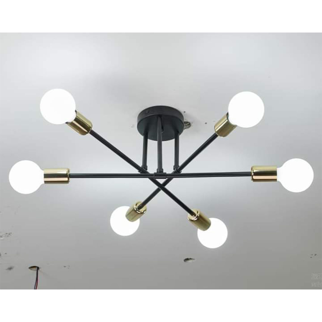 نجفة شمس سداسية - ذهبى/أسود