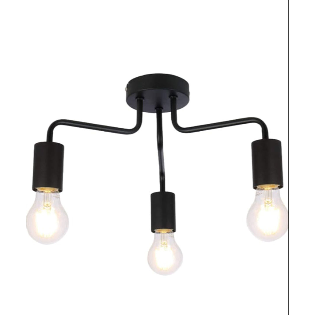 نجفة ساتو ثلاثية - أسود