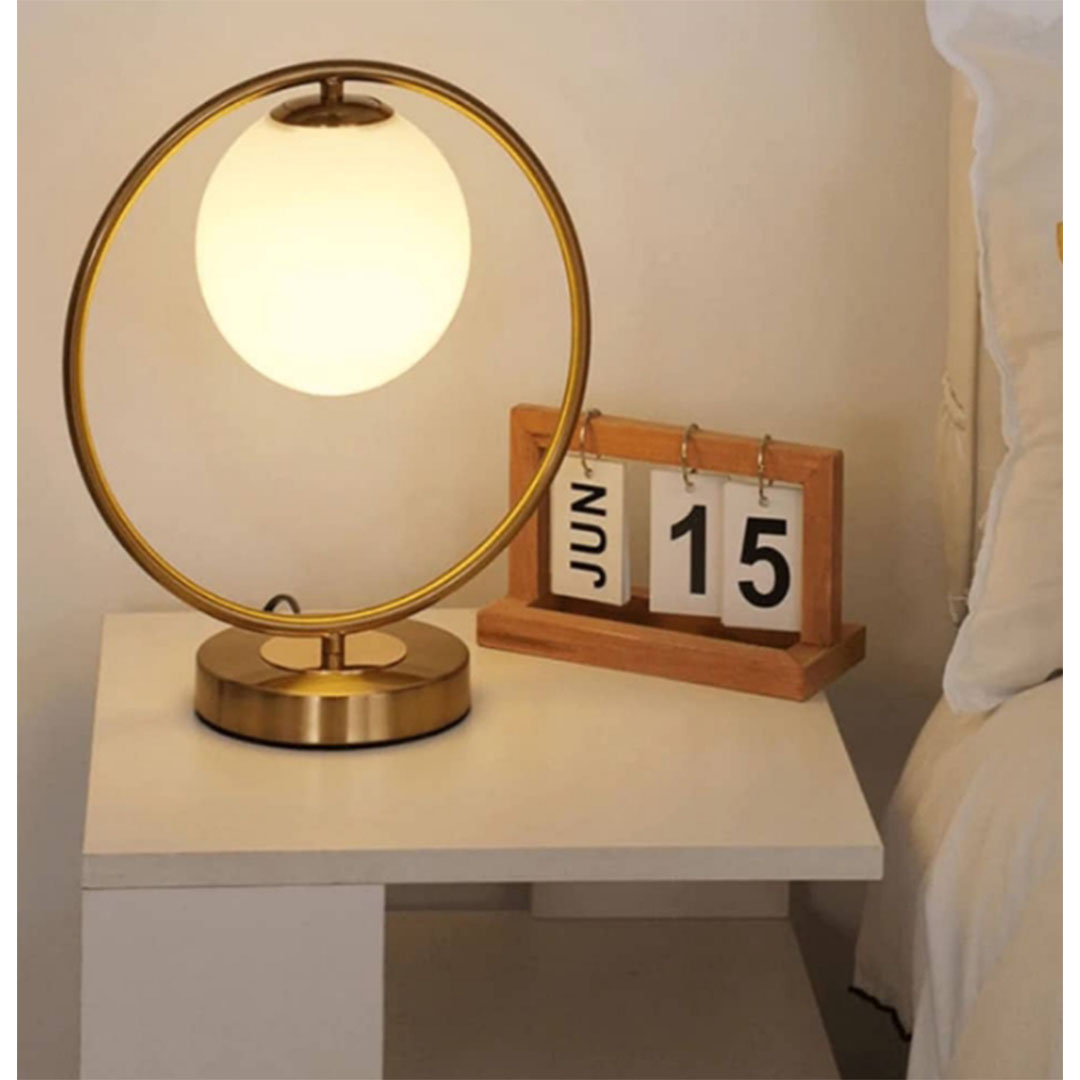 أباجورة دائرية - ذهبى