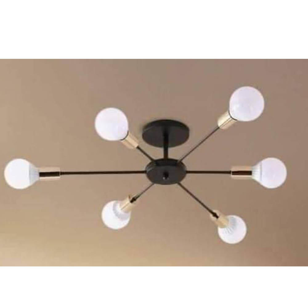 نجفة بيانو سداسية - أسود/ذهبي