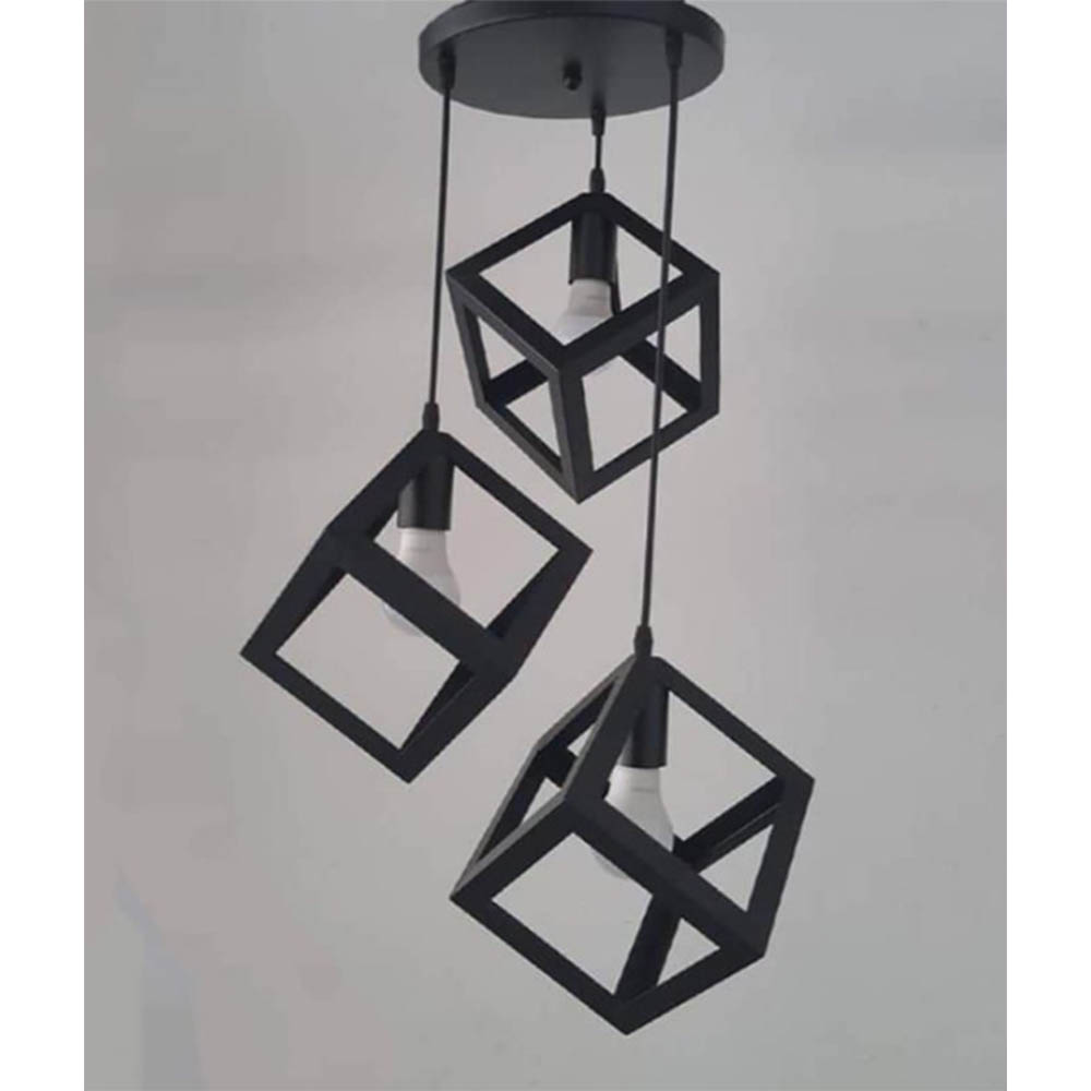 نجفة ماديرا ثلاثية - أسود