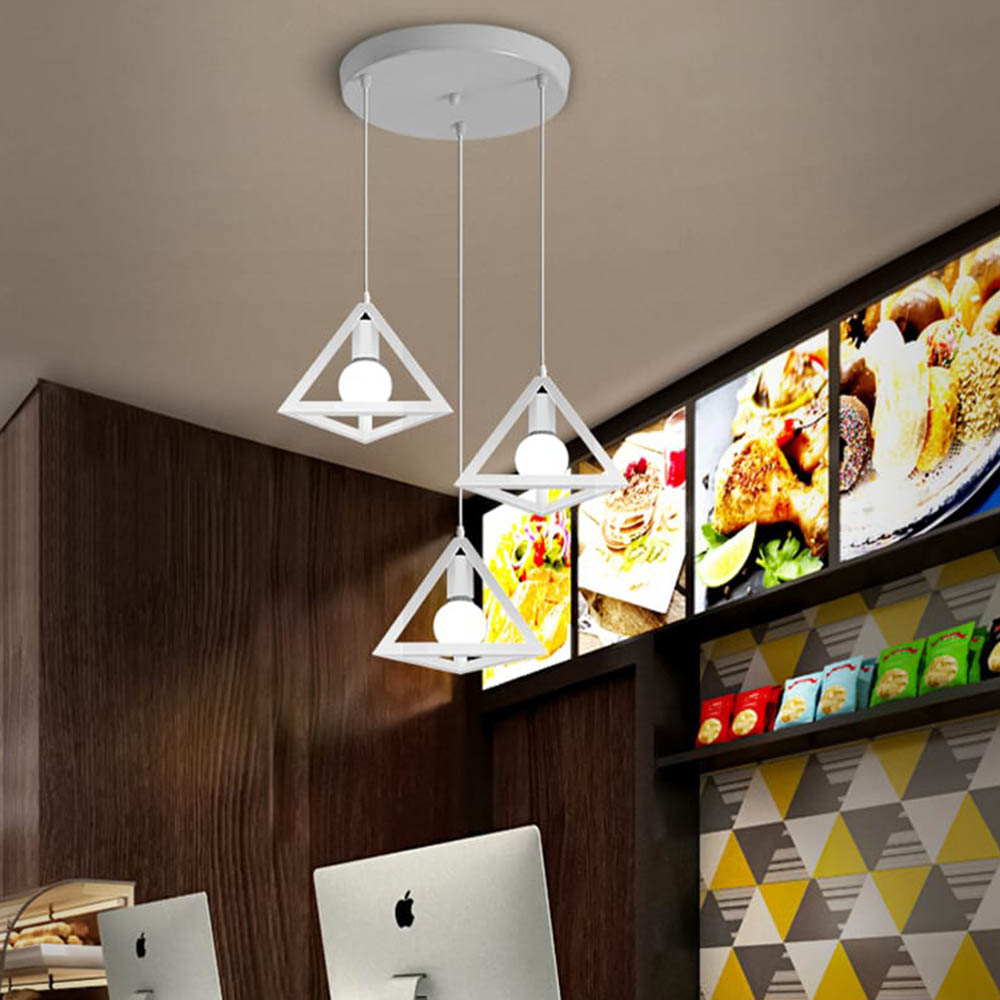 نجفة مثلث ثلاثية - أبيض