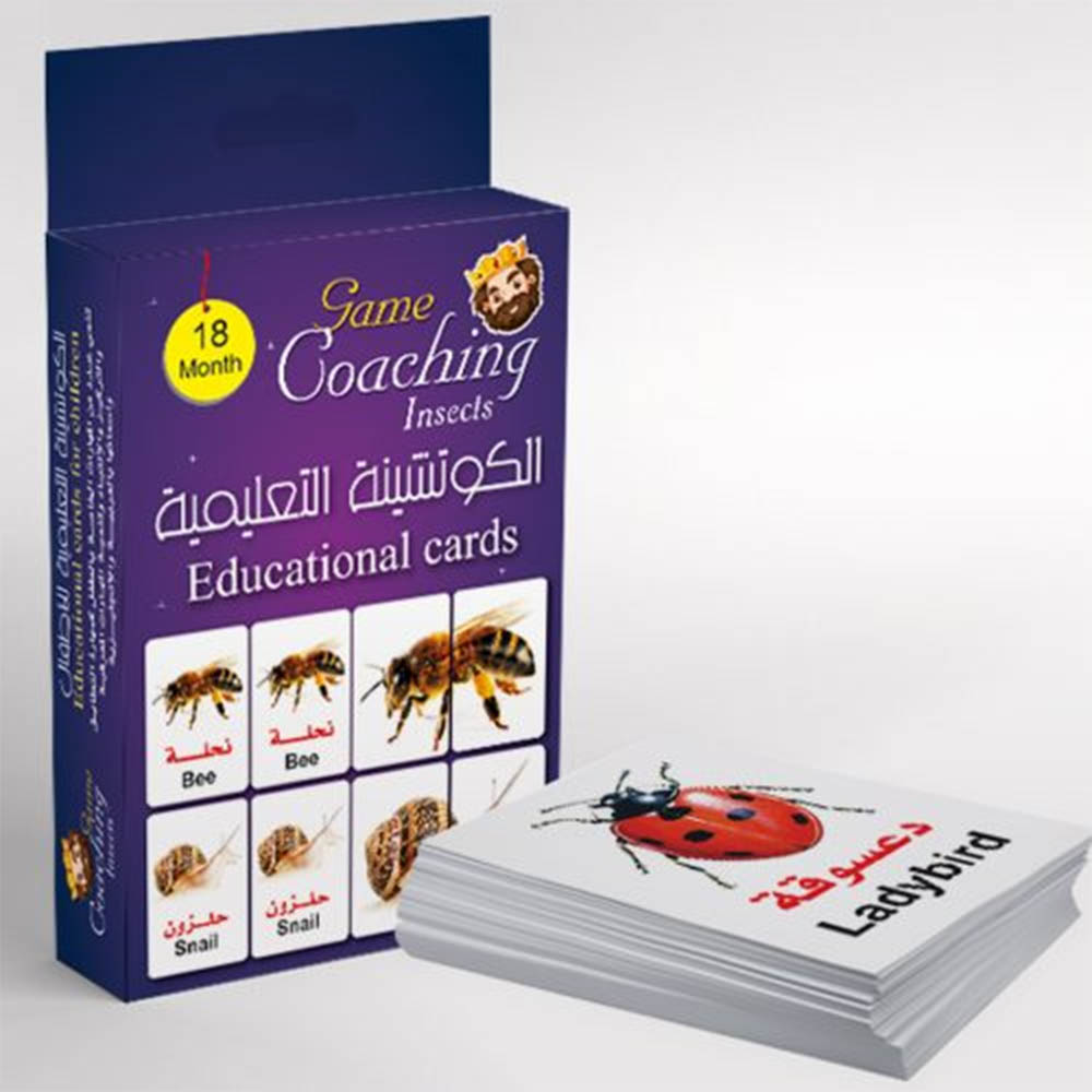 كوتشينة تعليمية - الحشرات - 72 بطاقة