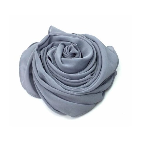 طرحة شيفون كريب - رصاصي