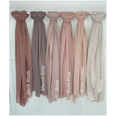 ايشارب شيفون سادة - 6 قطع