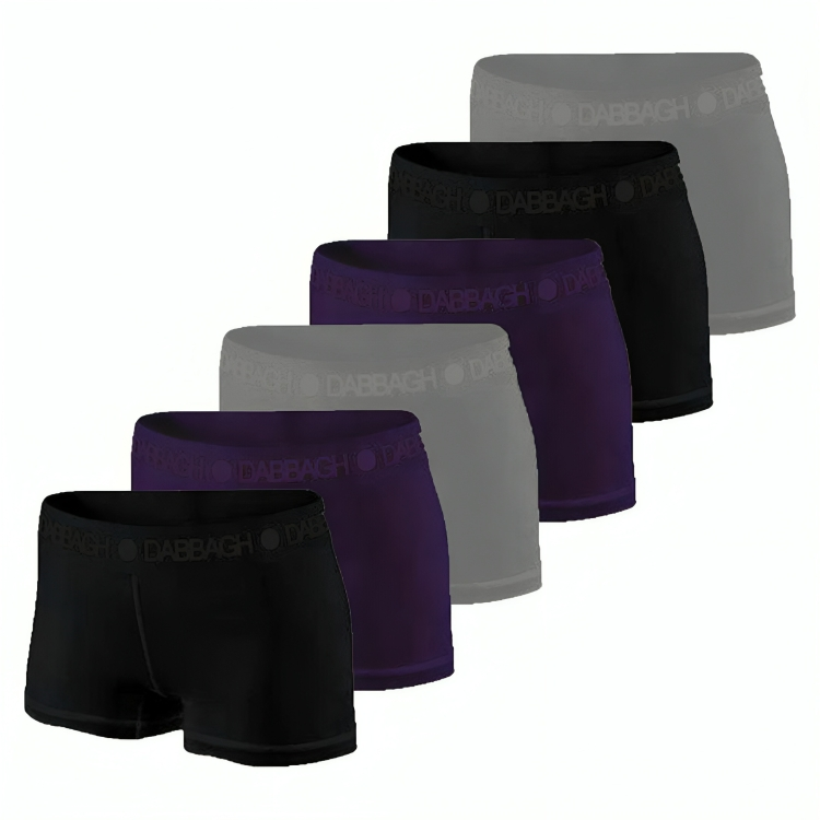 بوكسرات سادة رجالي - 6 قطع