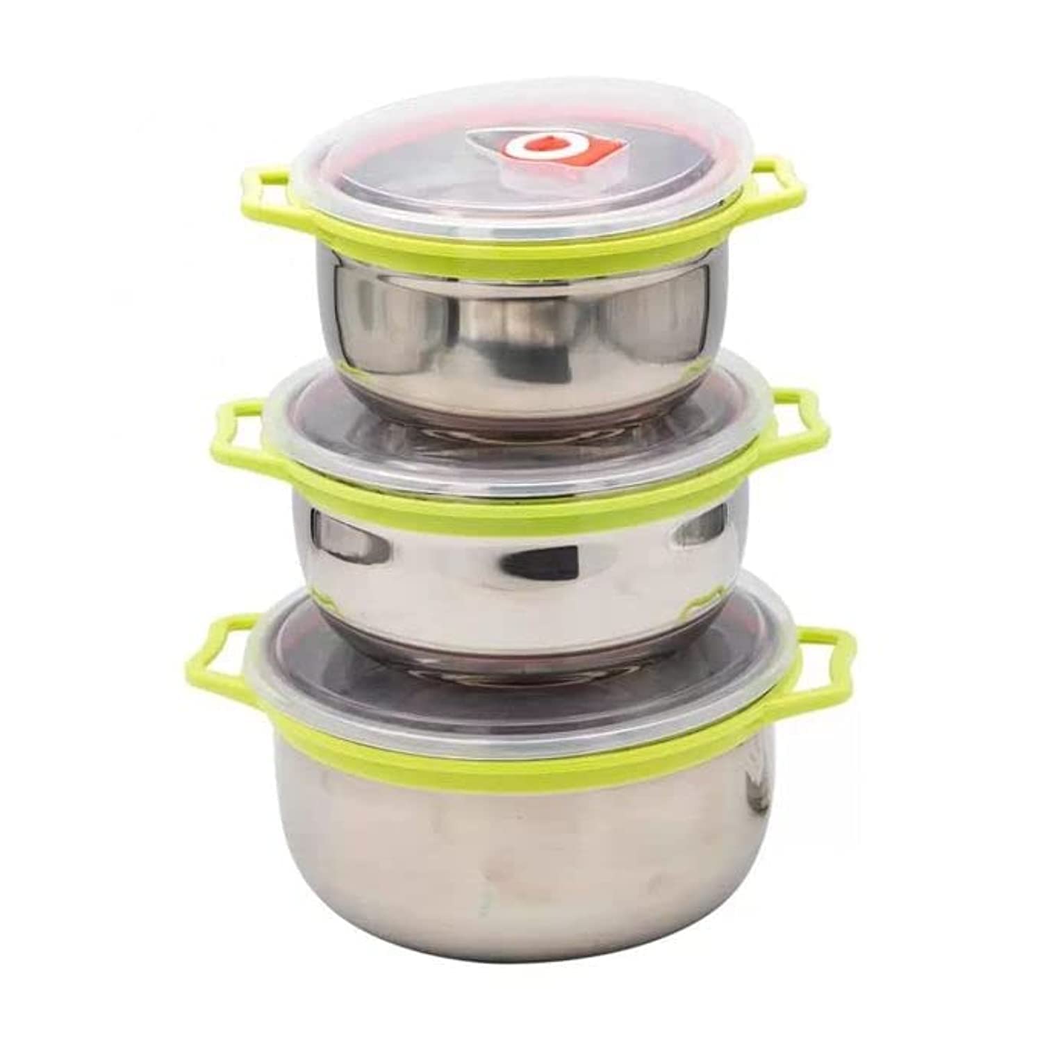 طقم علب ثلاجة ستانلس ستيل - 3 قطع