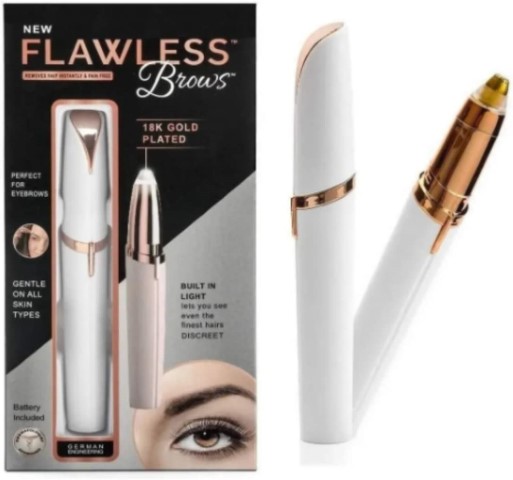 جهاز إزالة شعر الحواجب - أبيض/ذهبي