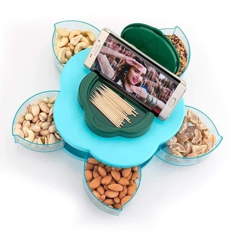 طبق تسالي شكل وردة