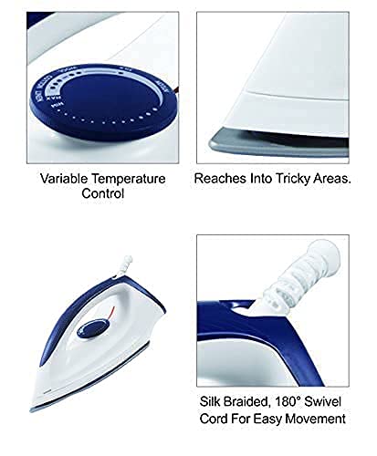مكواة جافة - 1200 وات - أبيض - SK-119