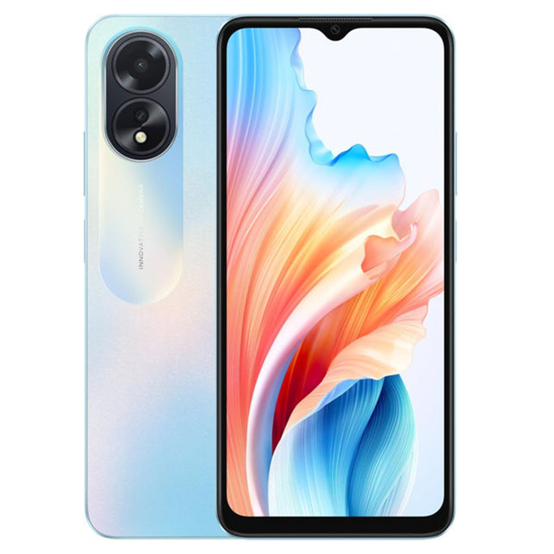 اوبو A18 موبايل - 4/128 جيجا - شريحتين - 4G - أزرق