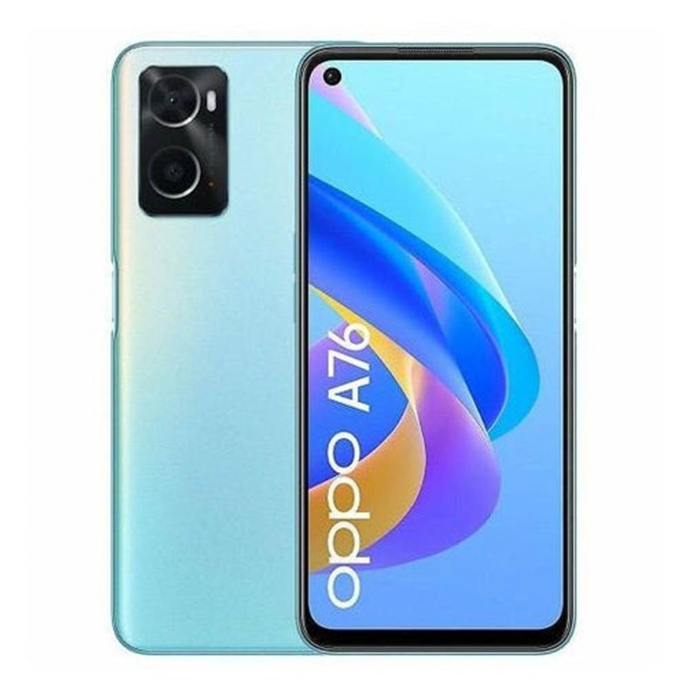 اوبو A76 موبايل - 128/6 جيجا - شريحتين - 4G - أزرق