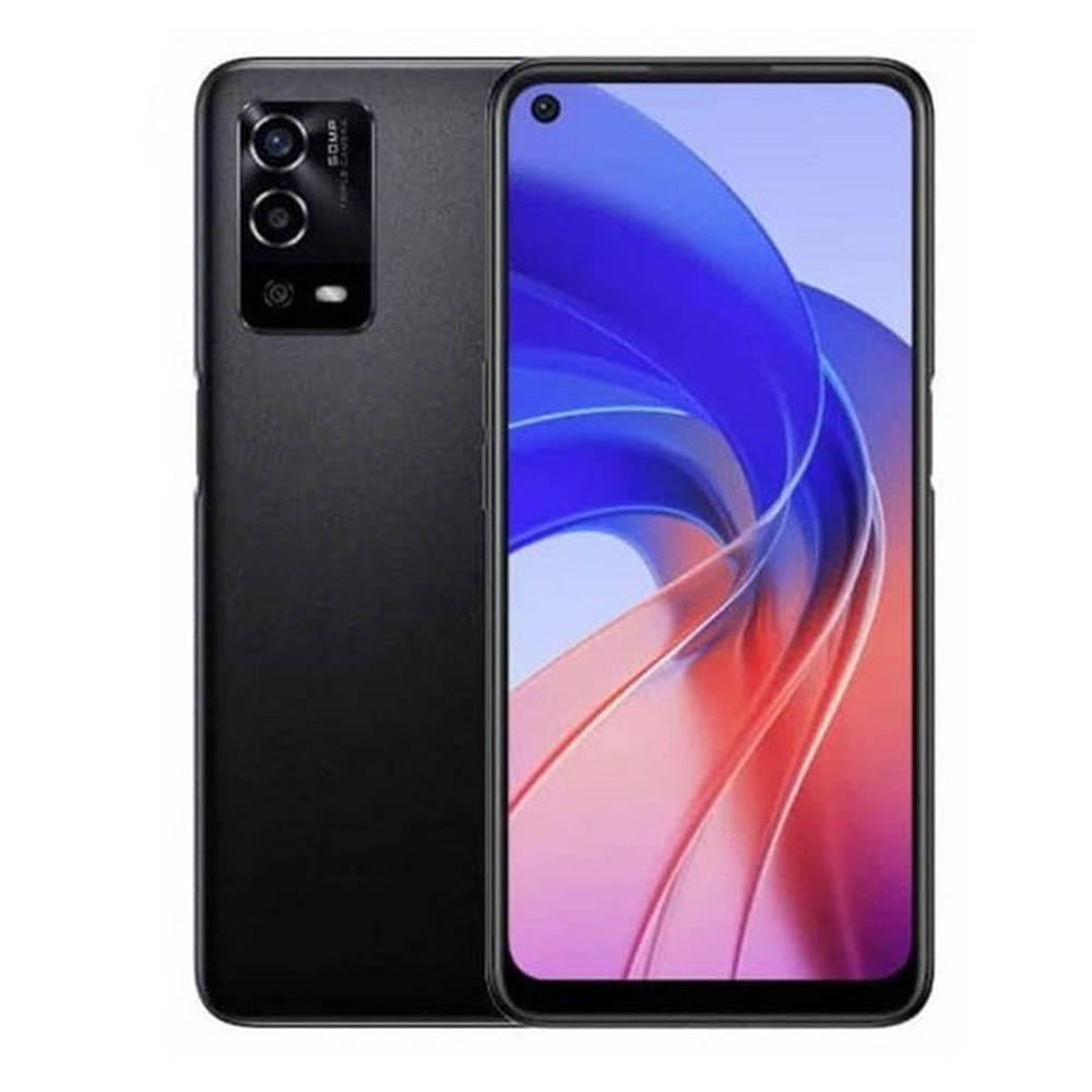 اوبو A55 موبايل - 128/4 جيجا - شريحتين - 4G - أسود