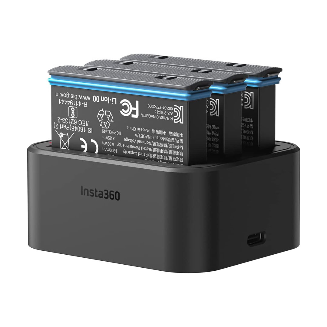 Insta360 X3 موزع شاحن سريع لكاميرا - أسود