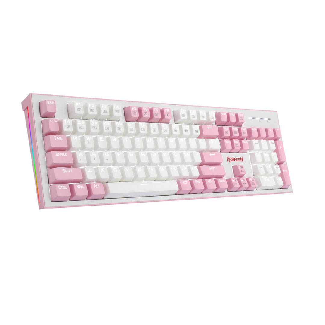 K623 كيبورد العاب سلكي - بينك/أبيض