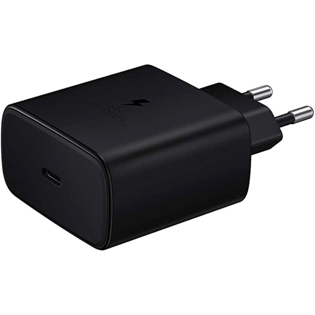 شاحن سامسونج سلكي سريع 45 وات -USB-Type-C - أسود