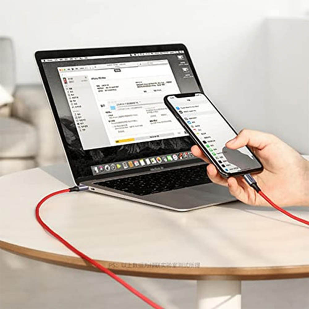 20309 كابل شحن من Tyep-c الي لايتينيج - أحمر