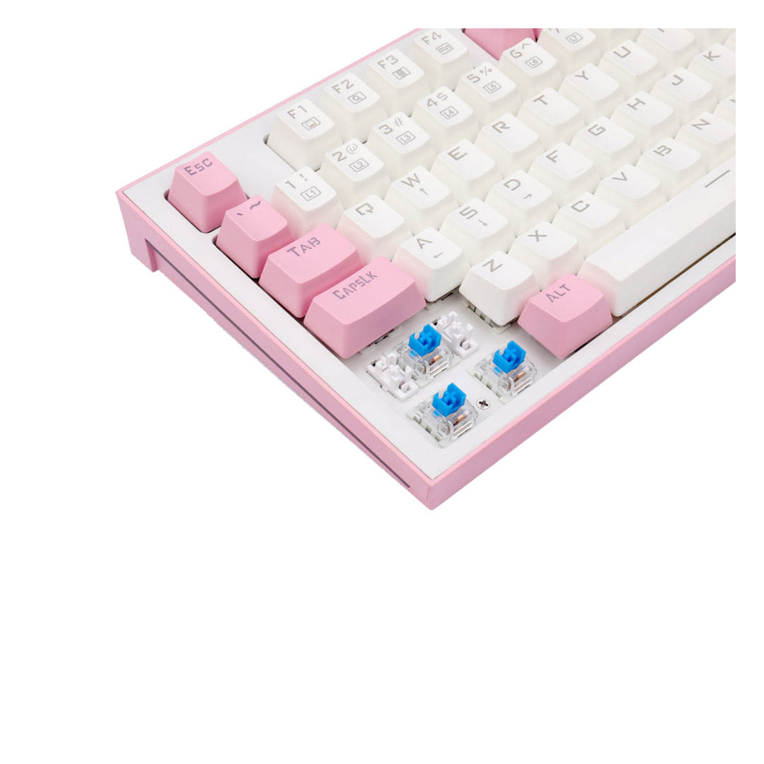 K623 كيبورد العاب سلكي - بينك/أبيض