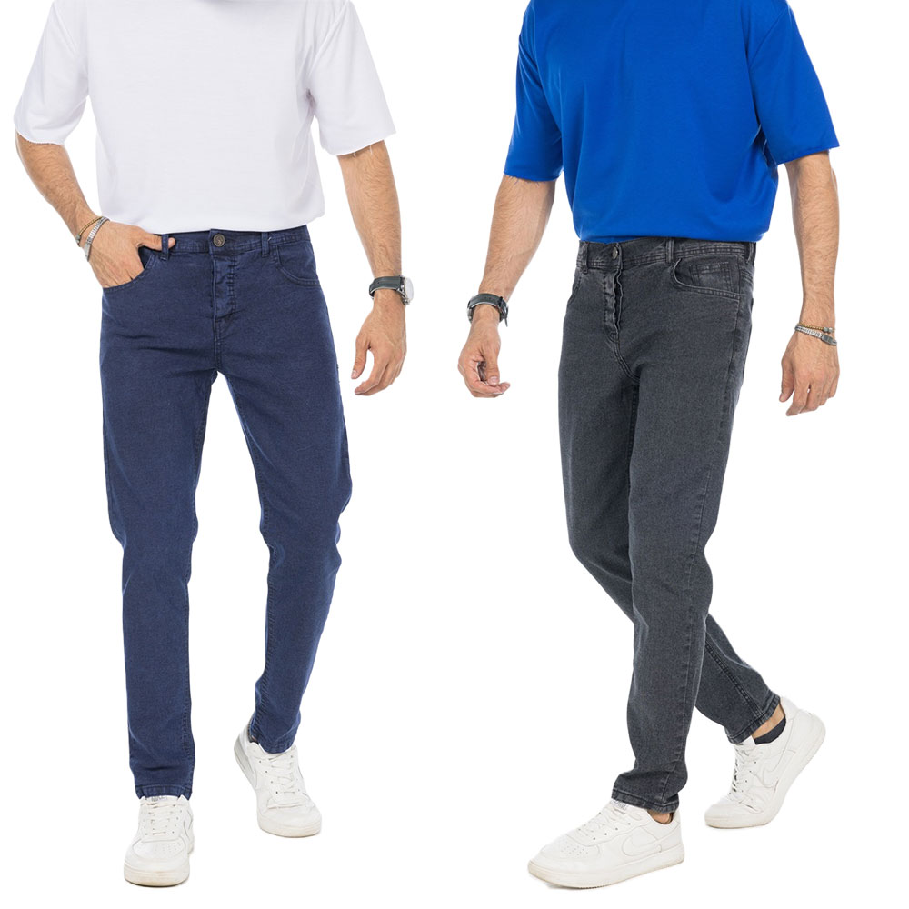 بنطلونات جينز رجالي - 2 قطعة